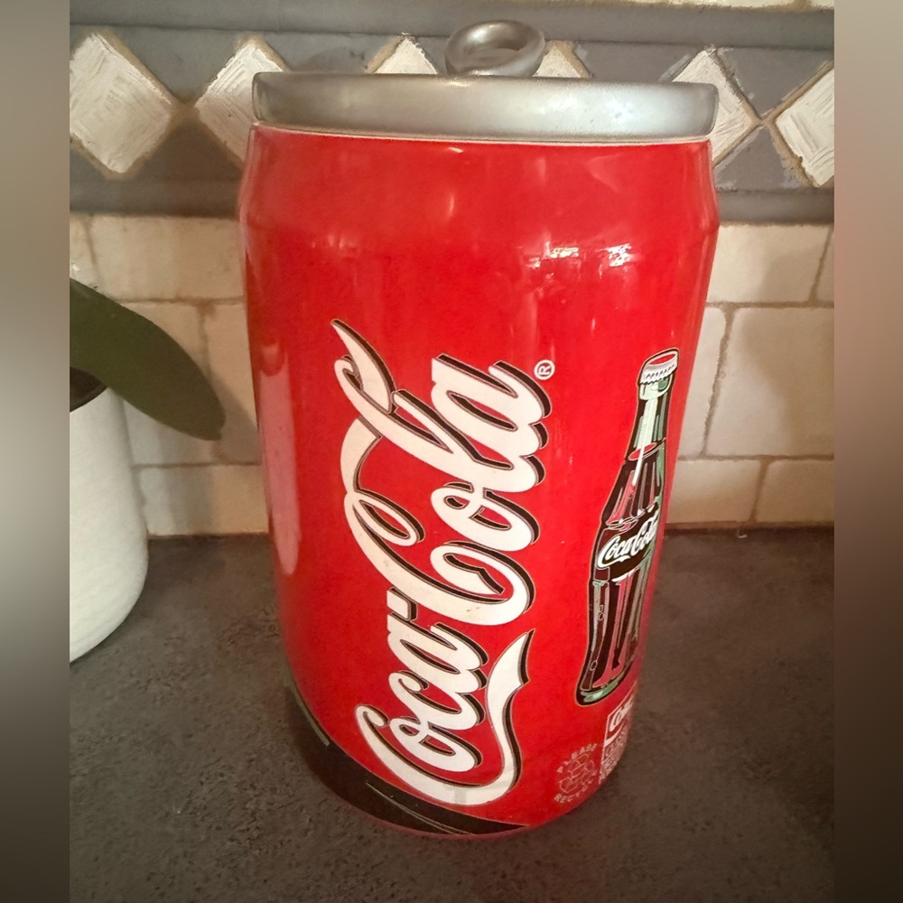 Coca-Cola Red and White Collectible Jar